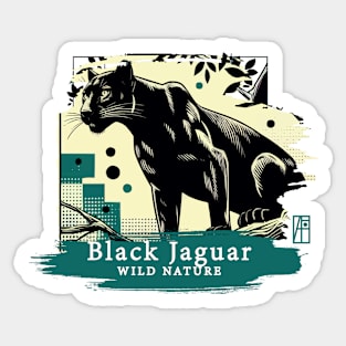 Black Jaguar - WILD NATURE - JAGUAR -9 Sticker